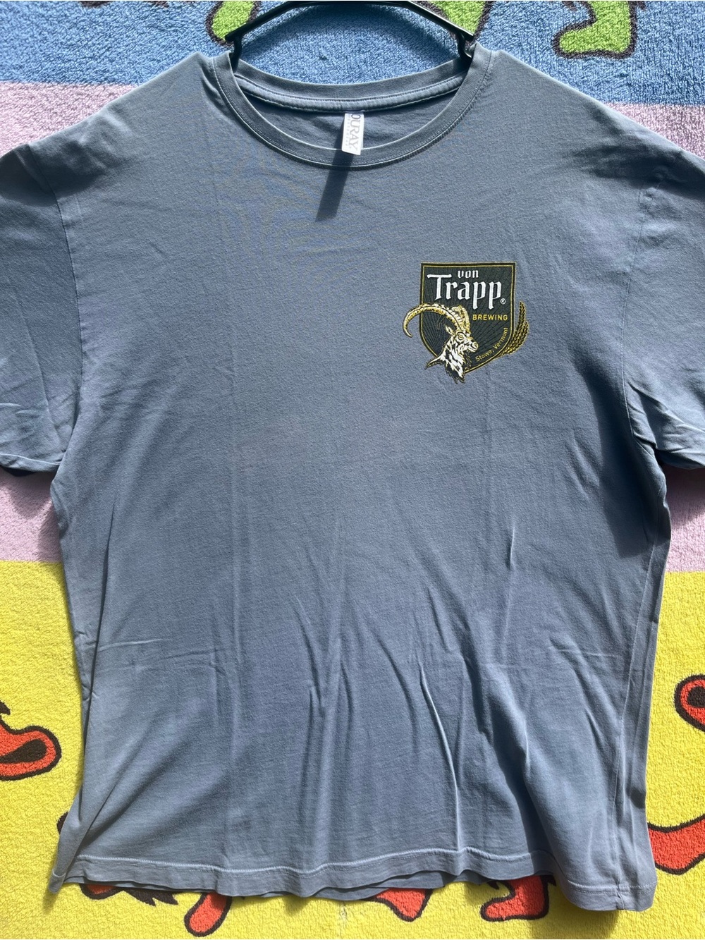 von Trapp Brewing stowe Vermont goat craft beer Logo Tee in Slate Blue